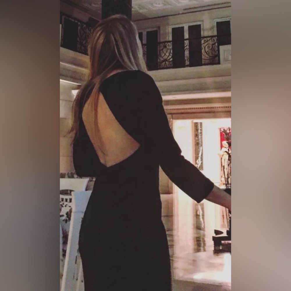 Free People Midi Black Dress. Size M